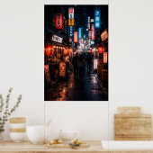 Shinjuku Tokyo - Dark Theme Poster (Keuken)