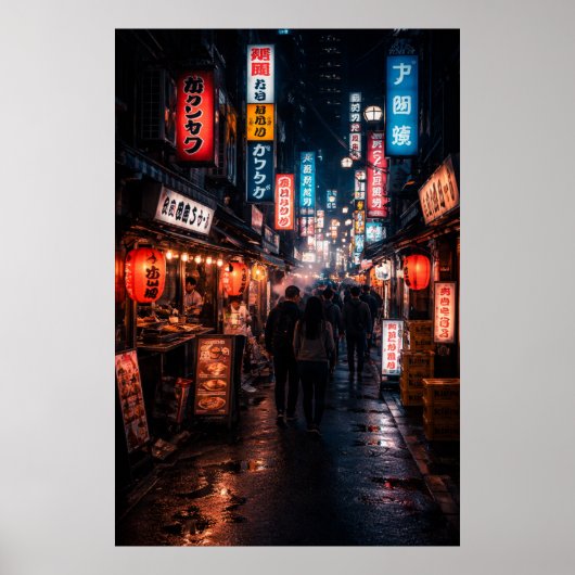 Shinjuku Tokyo - Dark Theme Poster (Voorkant)