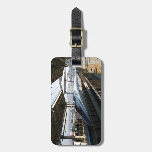 Shinkansen uit de 500-reeks 新 線 Bullet Train Bagagelabel (Voorkant verticaal)