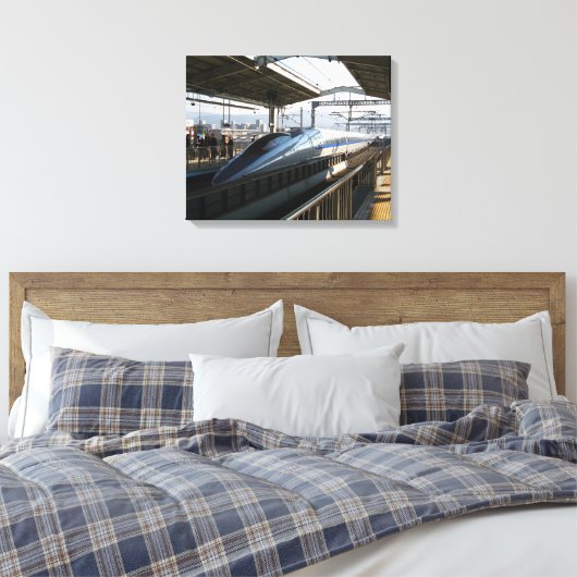 Shinkansen uit de 500-reeks 新 線 Bullet Train Canvas Afdruk (Insitu (Slaapkamer))