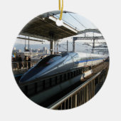Shinkansen uit de 500-reeks 新 線 Bullet Train Keramisch Ornament (Voorkant)