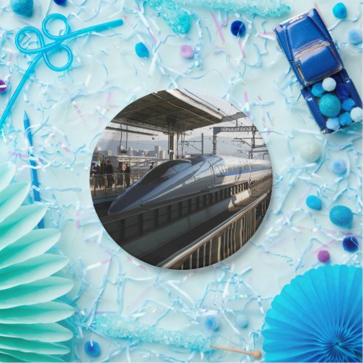 Shinkansen uit de 500-reeks 新 線 Bullet Train Papieren Bordje (Feest)