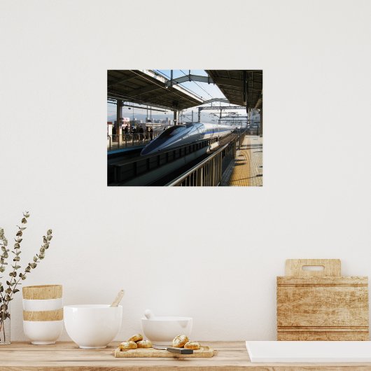 Shinkansen uit de 500-reeks 新 線 Bullet Train Poster (Keuken)