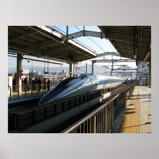 Shinkansen uit de 500-reeks 新 線 Bullet Train Poster (Voorkant)