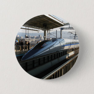 Shinkansen uit de 500-reeks 新 線 Bullet Train Ronde Button 5,7 Cm