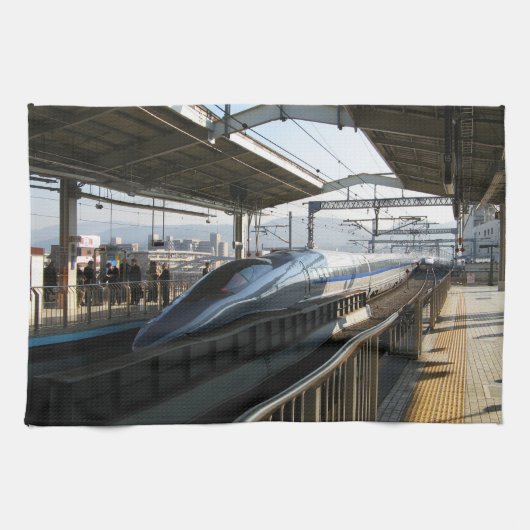 Shinkansen uit de 500-reeks 新 線 Bullet Train Theedoek (Horizontaal)