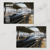 Shinkansen uit de 500-reeks 新 線 Bullet Train Visitekaartje (Voorkant / Achterkant)