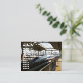 Shinkansen uit de 500-reeks 新 線 Bullet Train Visitekaartje (Staand voorkant)