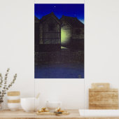 Shinkawa op Night Twelve Scenes of Tōkyō Poster (Keuken)