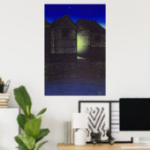 Shinkawa op Night Twelve Scenes of Tōkyō Poster (Thuiskantoor)