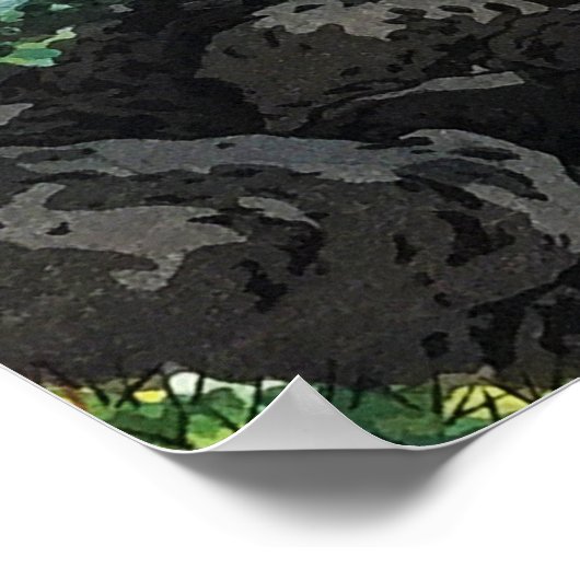 Shinkyo Bridge bij Nikko van Tsuchiya Koitsu Poster (Hoek)