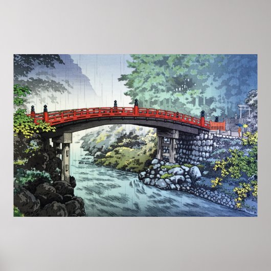Shinkyo Bridge bij Nikko van Tsuchiya Koitsu Poster (Voorkant)