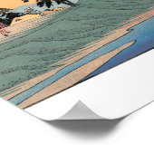 Shinmachi, Japan. Mt. Fuji achtergrond. Poster (Hoek)