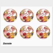 Shinning Flowers Glass Art Stickers (Vel)