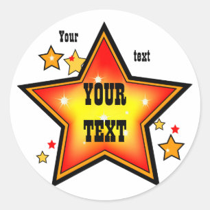 Shinning Star Award Sjabloon sticker