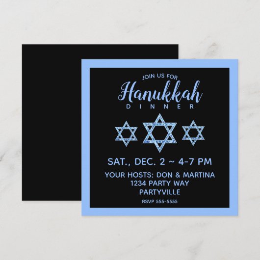 Shinny Star van David's Chanoeka Kaart (Voorkant / Achterkant)