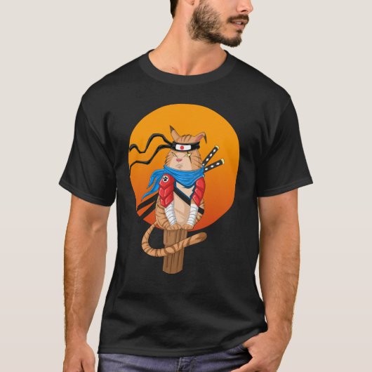Shinobi cat t-shirt (Voorkant)