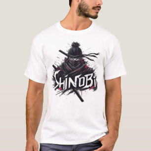 Shinobi Japanse Ninja Samurai Katana Grunge Street T-shirt