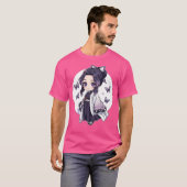 Shinobu Ds Schattigee Anime Girl Chibi Style T-shirt (Voorkant volledig)