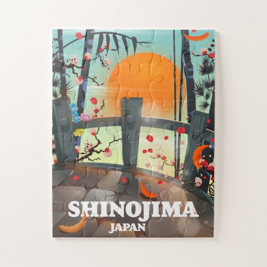 Shinojima reisposter kaart legpuzzel (Verticaal)