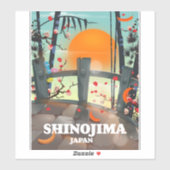 Shinojima reisposterkaart sticker (Vel)