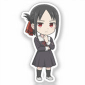 Shinomiya Kaguya Chibi Love War Art Sticker (Voorkant)