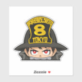 Shinra Kusakabe Peeker Sticker – Fire Force Decal (Vel)