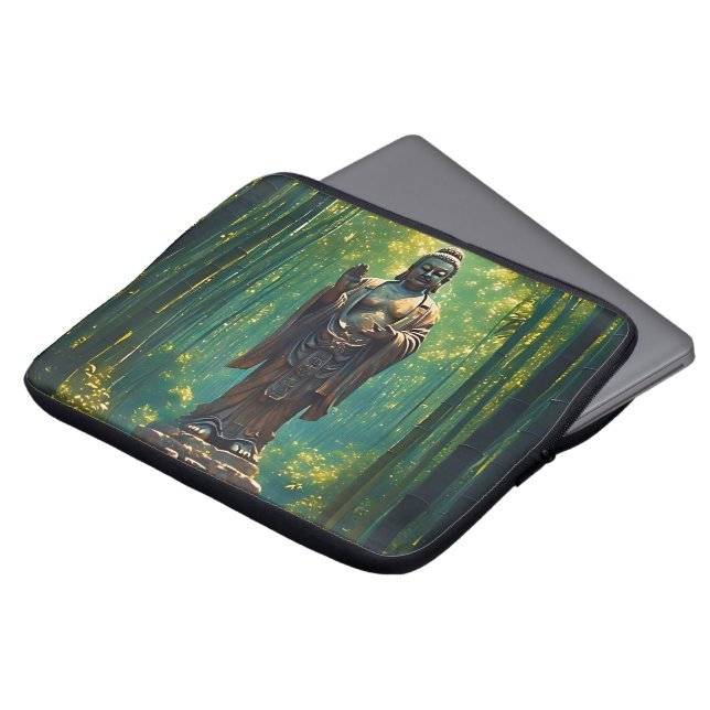 Shinrin no Hotoke (Boeddha van het bos) Laptop Sleeve (Voorkant top)