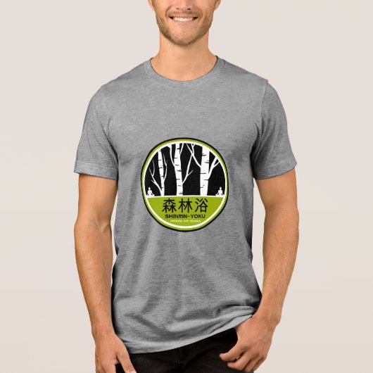 Shinrin Yoku Forest Bathing Tri-Blend Shirt (Voorkant)