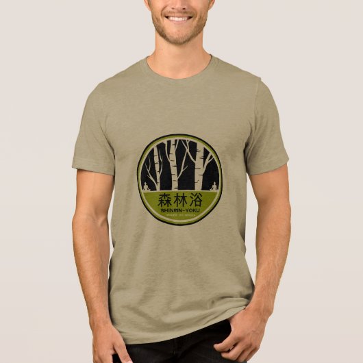 Shinrin Yoku Forest Bathing Tri-Blend Shirt (Voorkant)