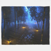 Shinrin Yoku (Nacht) Fleece Deken (Voorkant (Horizontaal))