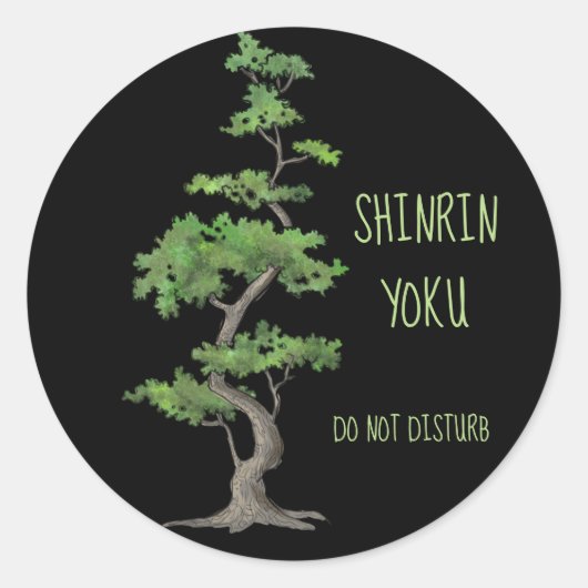 Shinrin~Yoku verstoort geen boombaden Ronde Sticker (Voorkant)