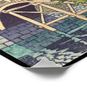 Shinto en zijn architectuur, Kameido Bridge Kawase Poster (Hoek)