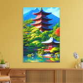 Shinto Sereniteit: De Ziel van de Tuin Canvas Afdruk (Insitu (Woonkamer))