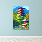 Shinto Sereniteit: De Ziel van de Tuin Canvas Afdruk (Insitu (Houten vloer))