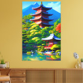 Shinto Serenity: De Ziel van de Tuin Canvas Afdruk (Insitu (Woonkamer))