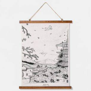 Shinto Shrine Fuji Edo Period Japan Shogun Inspire Hangend Wandkleed