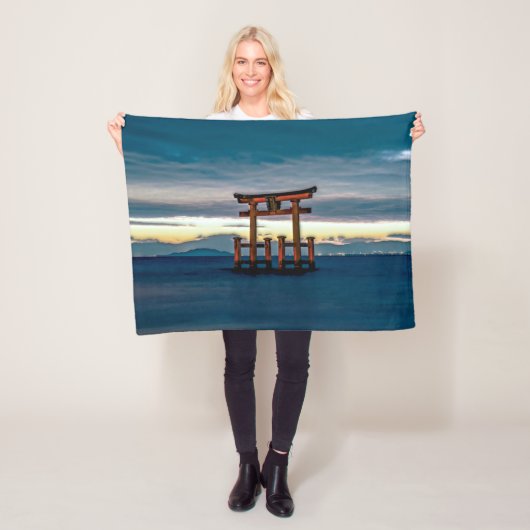 Shinto Shrine-Torii-Japanse poort Fleece Deken (In situ)