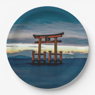 Shinto Shrine-Torii-Japanse poort Papieren Bordje