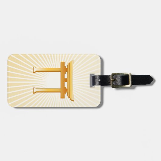 Shinto Symbool 2" x 3.5" Bagagelabel (Voorkant horizontaal)