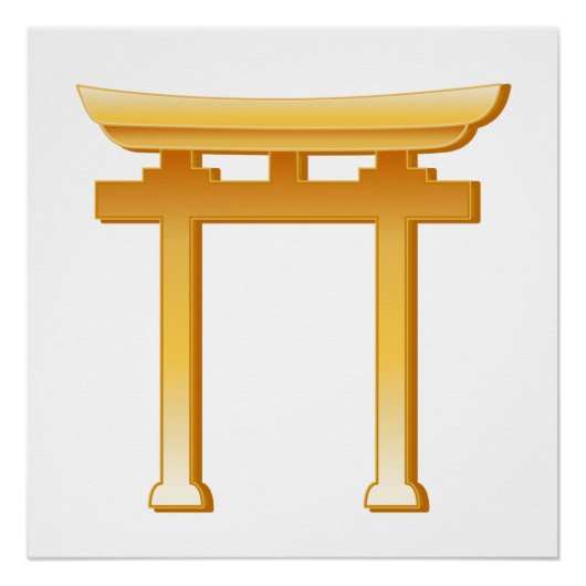 Shinto Symbool Torii Poort Perfect Poster (Voorkant)