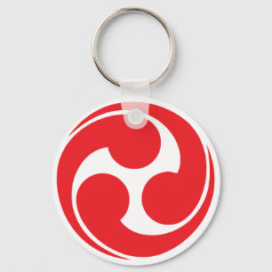 Shinto Tomoe-symbool Sleutelhanger