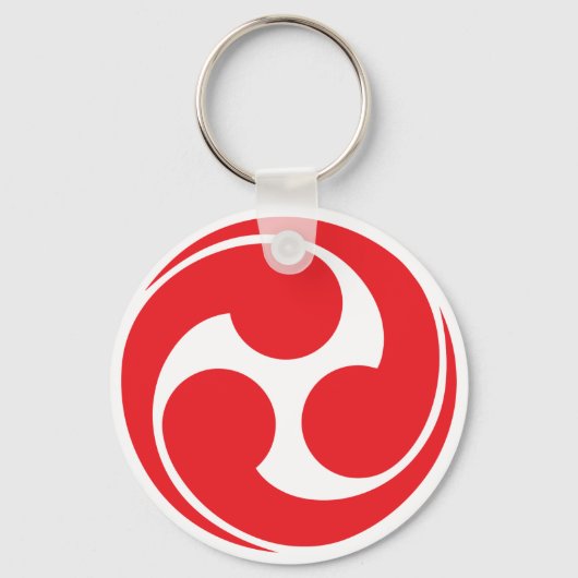 Shinto Tomoe-symbool Sleutelhanger (Voorkant)
