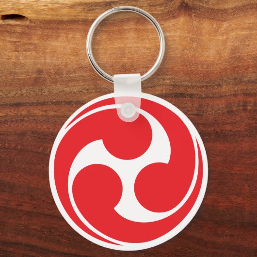 Shinto Tomoe-symbool Sleutelhanger (Voorkant)