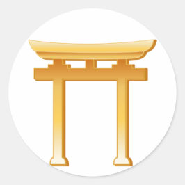 Shinto Torii Gate Ronde Sticker