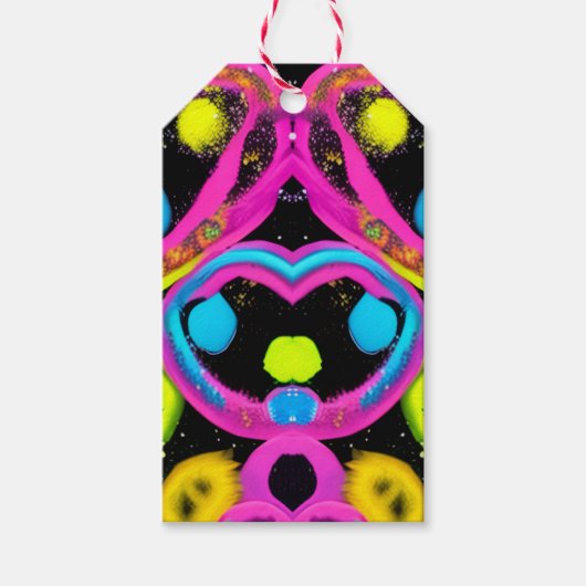 shiny Abstract art Cadeaulabel (Voorkant)