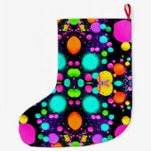 shiny Abstract art Grote Kerstsok (Achterkant)