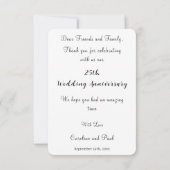 Shiny Ace of Hearts & Black Glitter Dank je wel Bedankkaart (Achterkant)