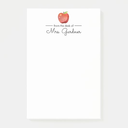 Shiny Apple | Kindergarten leraar Post-it® Notes (Voorkant)
