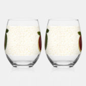 Shiny Apples Fruit Specks Wijnglas Zonder Voet (Rechts)
